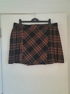 Red Herring Tartan Skirt UK 18 Plaid Gothic Alternative Pleated Punk Emo BNWOT - Picture 1 of 10