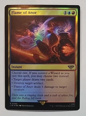 MTG LORD OF THE RINGS FLAME OF ANOR LTR 0203 RARE FOIL UNIVERSES BEYOND - Image 1 of 2