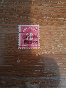 UNITED STATES J63 PRECANCELED Lacrosse Wisconsin Used - Picture 1 of 2