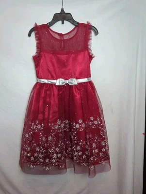 Vestido de vacaciones Jona Michelle para niñas jóvenes talla 5 rojo/blanco elegante Foto 1 de 4