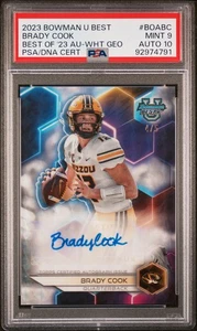 2023 BOWMAN UNIVERSITY BEST BEST OF 2023 AUTOS BRADY COOK 4/5 PSA 9 AUTO 10 - Picture 1 of 2