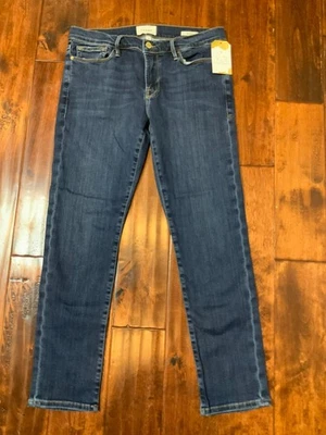 FRAME Dark Wash Le Garcon Blue Denim Jeans, Size 28 - Image 1 of 4