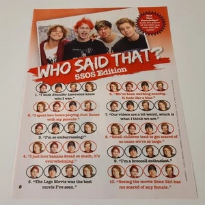 5 Seconds of Summer (5SOS) 1 Seite Artikel/Ausschnitt - Bild 1 von 1