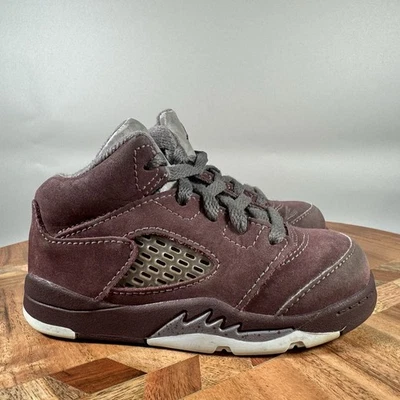 Air Jordan 5 Retro 2023 TD Burgundy Toddler Baby Size 7C Shoes FN4238-600 Nike - Image 1 of 4
