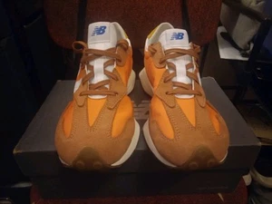 New Balance 327 Varsity Orange Low Top Suede Sneakers Kids Size 6.5M (PREOWNED) - Picture 1 of 9