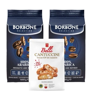 Caffè Borbone Kaffee Set 100% Arabica 2 Kg + Belli Cantuccini Mandelgebäck 250g - Bild 1 von 5