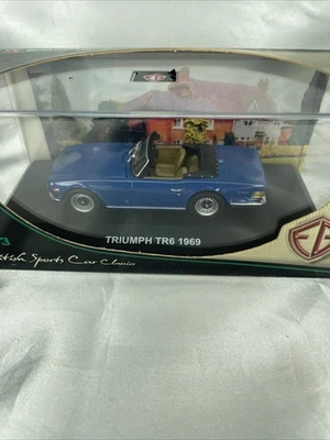Triumph TR 6 Edison 1/43 Blue Rare Diecast - Image 1 of 4