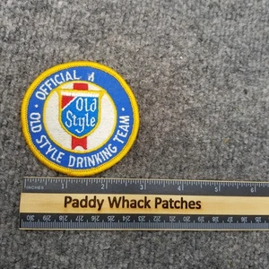 Vintage Old Style Drinking Team Official Member Patch Bier fehlende Fäden - Bild 1 von 2