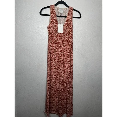 Reformation Brayden Midi Dress Red White V-Neck Floral Pullover Sleeveless Sz S  - Image 1 of 4