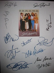 Guión de película firmado Steel Magnolias X12 reimpresión de Dolly Parton Sally Field Hannah - Imagen 1 de 1