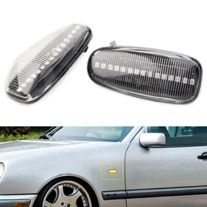 Luce di segnalazione di svolta LED dinamica laterale per Mercedes Benz Classe C E CLK trasparente - Foto 1 di 8