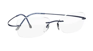 SILHOUETTE Rimless Eyeglasses TITAN MINIMAL ART MUST 5515 CU 4540 54 Blue Frames - Picture 1 of 1