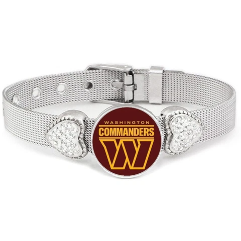 Washington Commanders Womens Adjustable Silver Bracelet Jewelry Gift D26 Cover