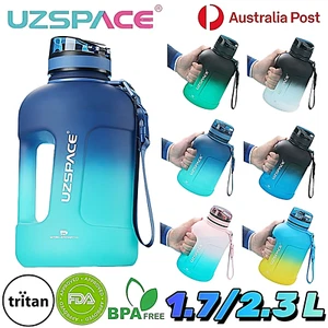 UZSPACE Large Water Bottle Sport Gym Travel Flask Juice Drink Jug Cup BPA Free - Picture 1 of 21