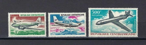 Central African Republic 1967 Sc# 93-94 # C49 Airmail Plane Caravelle MNH Cover
