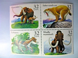 U.S. Stamps Scott #3080a, 33¢ Prehistoric Animals, Block of Four, MNH - Picture 1 of 1