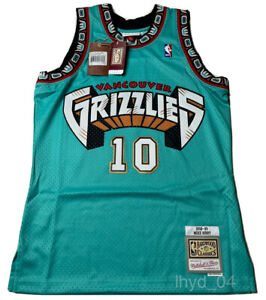 MITCHELL & NESS VANCOUVER GRIZZLIES M $135 MIKE BIBBY NWT JERSEY SWINGMAN HWC DS
