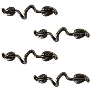 4.72" Vintage Leafy Drawer Pull 4pcs Dresser Handles Leaf Dresser Pulls Cabin... - Picture 1 of 5