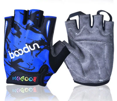 Boodun Niños Guantes de Ciclismo Medio Dedo Bicicleta Bicicleta Guantes Sin Dedos Multicolor Foto 1 de 4