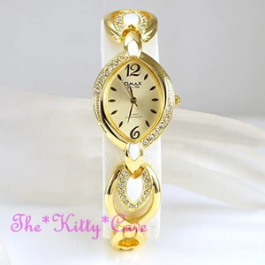 OMAX JE0572 Reloj Marquesa Esmaltado Oro con Movimiento Seiko + Cristales Swarovski - Imagen 1 de 12