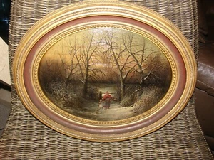 Tableau de Jeanne Marie CHENU 1874 "Dernière neige à Lyon en 1874" - Bild 1 von 12
