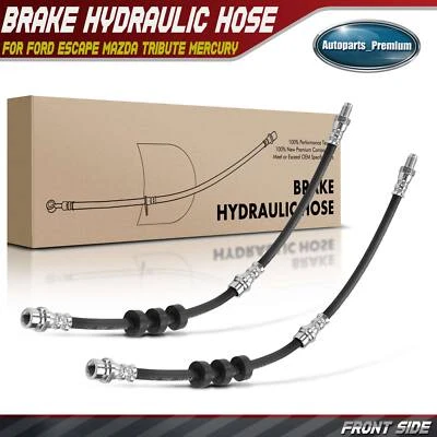 2x Front Left & Right Brake Hydraulic Hose for Ford Escape Mazda Tribute Mercury - Image 1 of 4