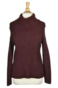 Ann Taylor Women Sweaters Turtlenecks LG Petite Purple Nylon - Picture 1 of 2