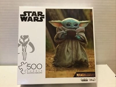 Star Wars The Mandalorian Baby Yoda Grogu Puzzle 500 Pc. Sipping my soup - Image 1 of 4