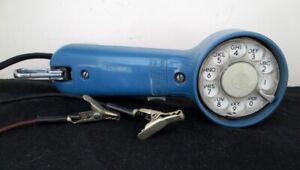 Vintage Bell Systems Western Electric Lineman's Blue Rotary-Dial Butt Set Tester