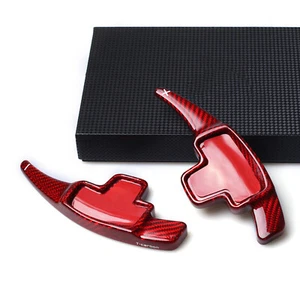 Lenkrad-Schaltwippenverlängerung Für Benz GLA GLK CLA 2014 Kohlefaser Rote - Picture 1 of 11