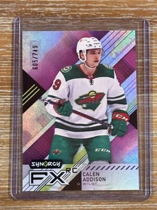 CALEN ADDISON Wild 2021-22 Upper Deck Synergy FX ROOKIE FXR-CA /749 - Picture 1 of 2