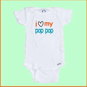 I Love My Pop Pop Baby maßgeschneiderter Drucker Strampler kostenloser Versand - Bild 1 von 1