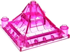 LEGO Trans Pink Roof Part Steeple Four Corners Clear Translucent Shingles Layer - Picture 1 of 1