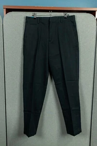 New Flat Front Dockers Khaki Pants 36x34 Black D4 Relaxed fit w/ Measurements - Picture 1 of 17