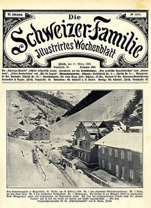 Lawinenunglück in Goppenstein Wallis Historische Aufnahme (Titelblatt) von 1908 - Picture 1 of 1
