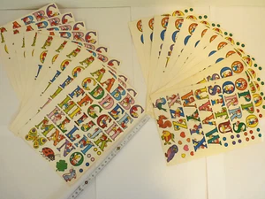 b12022) 20 Bögen mit Klebe-ALPHABET, von FiX & FOXi Zeichner THEODOROU,  KAUKA - Bild 1 von 8