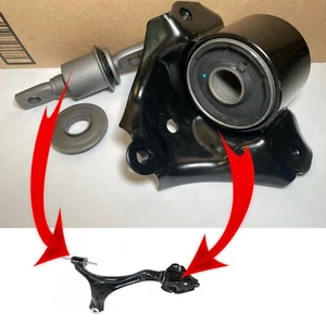 2 FRONT LOWER CONTROL ARM BUSHING WITH BRACKET FOR 2016-2017 HONDA ACCORD  RIGHT - Picture 1 of 2