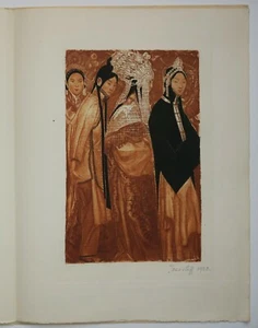 CHINE - "Groupe d'actrices Chinoises". c.1922. A. IACOVLEFF PROSPECTUS - Picture 1 of 4