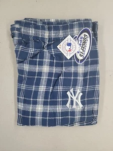 New York Yankees Men's 4X 4XL Plaid Flannel Pajama Lounge Pants Genuine MLB - Picture 1 of 6