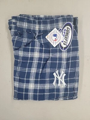 Pantalones de salón pijama de franela a cuadros 4X 4XL genuinos MLB de los New York Yankees para hombre Foto 1 de 4