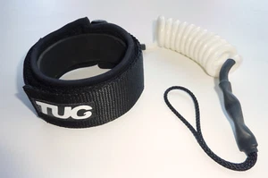 TUG Bodyboard basic White coil bicep leash 3 cuff sizes, MADE IN AUSTRALIA - Picture 1 of 1