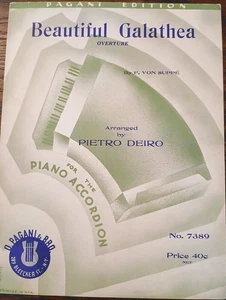SCHÖNE GALATHEA Ouvertüre - 1927 arr. von Pietro Deiro - Akkordeon Noten - Bild 1 von 5