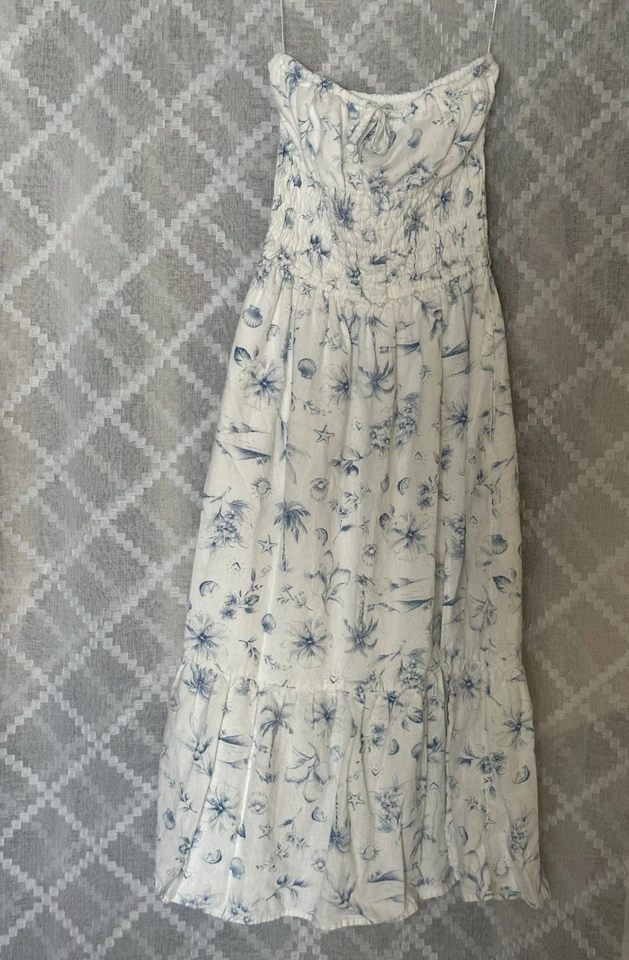 Maxi Vestido Hollister Para Mujer Pequeño Boho Babydoll Floral Campesino Años 90 Cottagecore Foto 1 de 4