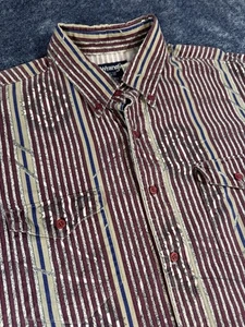 Camisa Occidental Azteca WRANGLER Para Hombre Grande 17.5-35 De Colección Rodeo Vaquero Trabajo Aire Libre - Imagen 1 de 12