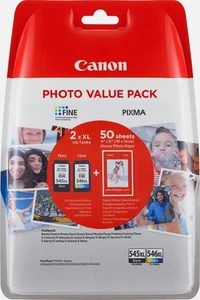 Paquete económico fotográfico original Canon PG-545XL / CL-546XL para Pixma MG3050 MG2550 (O3) - Imagen 1 de 1
