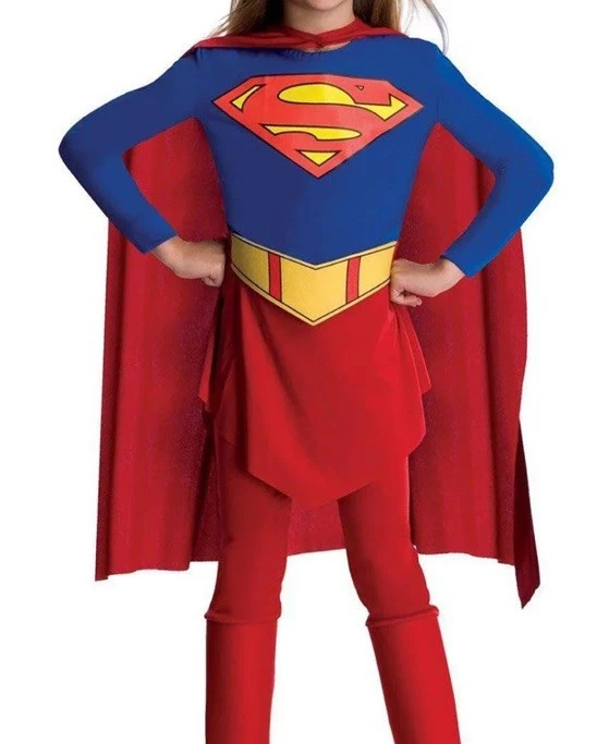 DC Comics Supergirl Disfraz Niños Niñas S 5 6 De Colección 2004 Mono Capa Rubíes Foto 1 de 4