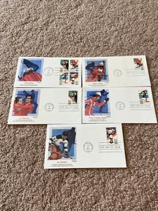 Set Of 5 First Day Of Issue Winter Olympics  - Picture 1 of 12