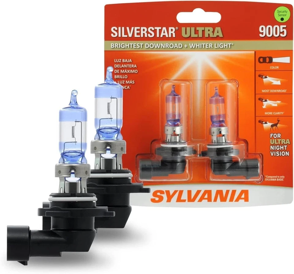 SYLVANIA 9005 SilverStar Ultra High Performance Halogen Headlight Bulb, 2 pack - Image 1 of 1