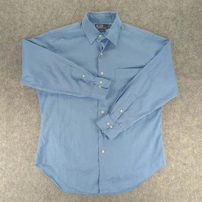 Polo Ralph Lauren Shirt Mens 15 1/2 32/33 Blue Warwick Cotton Dress Button Down - Image 1 of 4