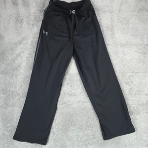 Pantaloni Under Armour Track Uomo M Nero UA ColdGear Rete Tasche Gamba Dritta - Foto 1 di 13